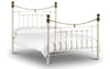 Victoria Bed - Stone White & Brass